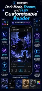Dark Mode, Themes, and Fully Customizable Reader