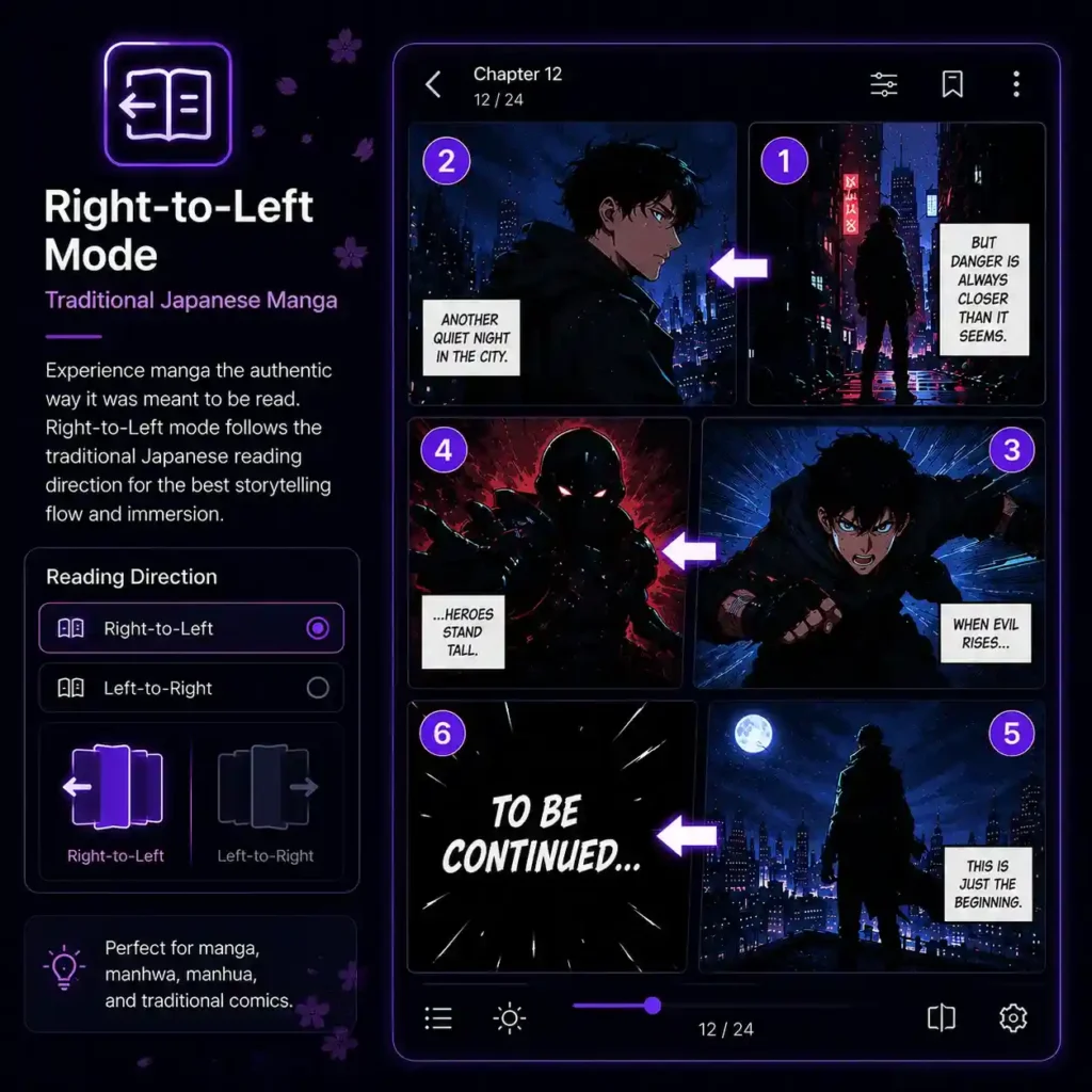 Right-to-Left Mode — Traditional Japanese Manga